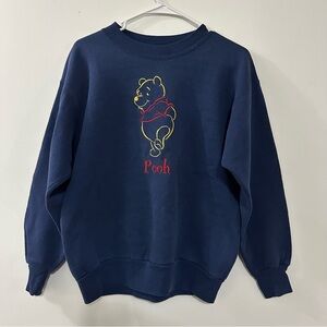 Vintage 90s Disney Winnie The Pooh Embroidered Sweatshirt Size Small, P2P is 20”